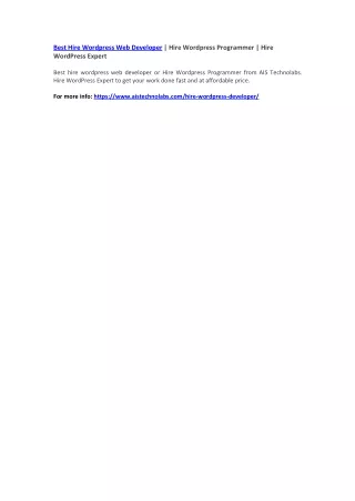 best hire wordpress web developer hire wordpress