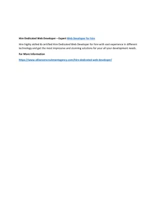 hire dedicated web developer expert web developer