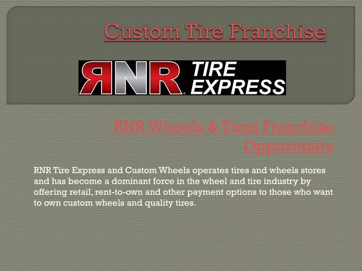 custom tire franchise