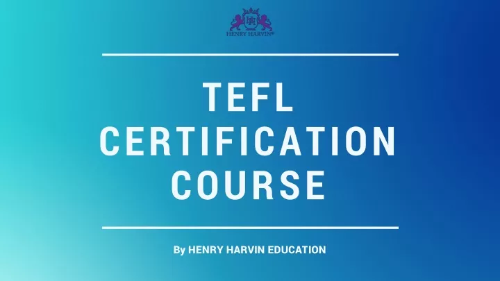 tefl certification course