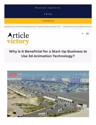 Why is it Beneficial for a Start-Up Business to Use 3d Animation Technology?