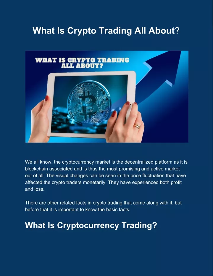 what is crypto trading all about