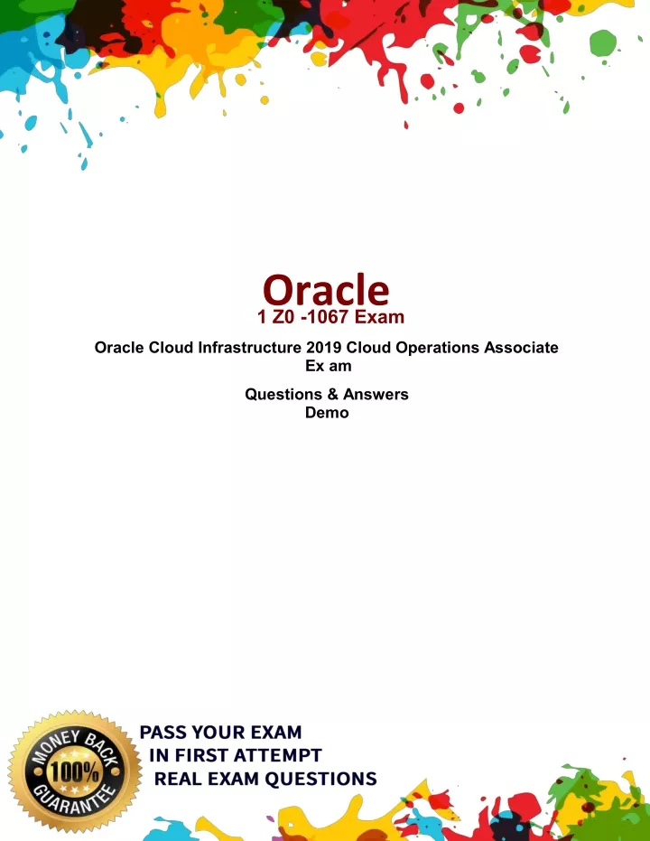 oracle 1 z0 1067 exam