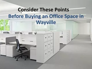 Points to Consider Before Buying an Office Space in Wayville
