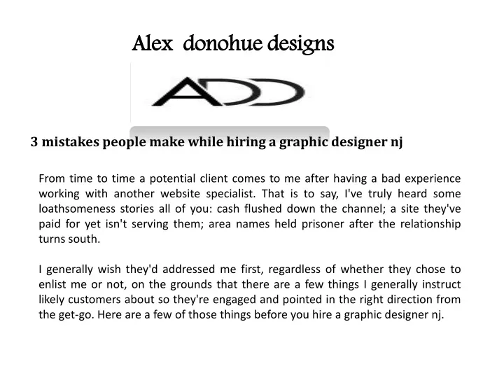 alex donohue designs