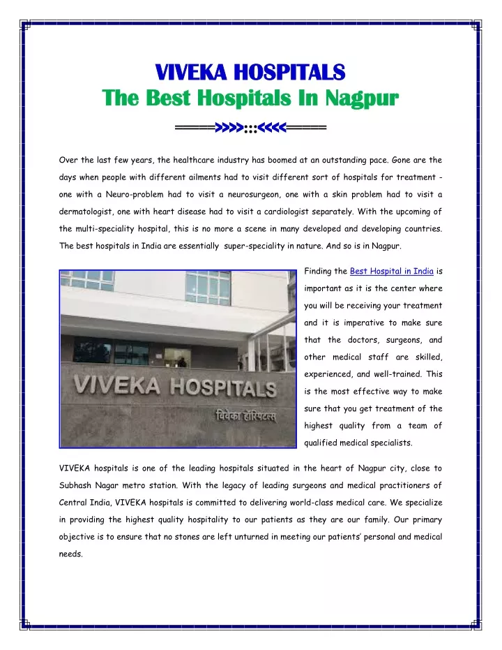 viveka hospitals viveka hospitals the best