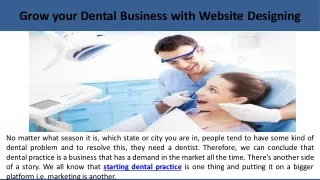 Grow your Dental Business with Website Designing