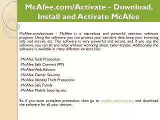 mcafee com activate download install and activate mcafee