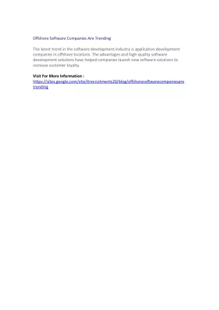 offshore software companies are trending
