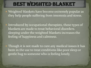 Best Weighted Blanket