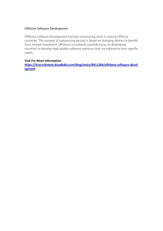 offshore software development