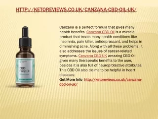 Canzana CBD Oil | Does Canzana CBD Oil UK Work