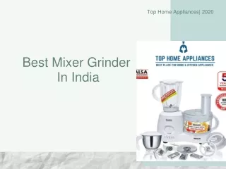 Best mixer grinder in India