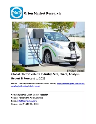 Global Electric Vehicle Industry Size, Industry Trends, Share and Forecast 2019-2025