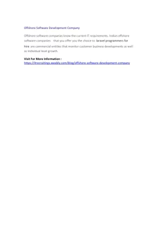 offshore software development company