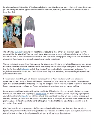 for whoever has not listened to bts dolls