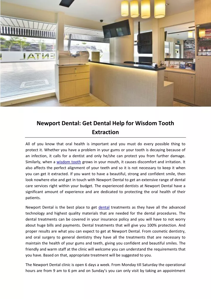 newport dental get dental help for wisdom tooth