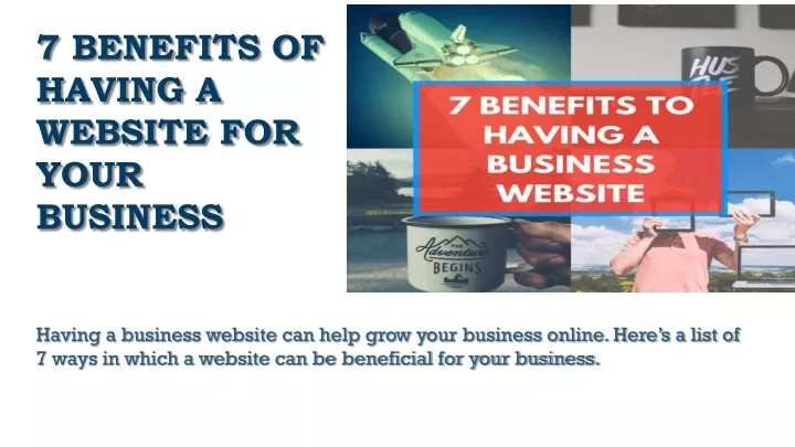 7 benefits of having a website for your business