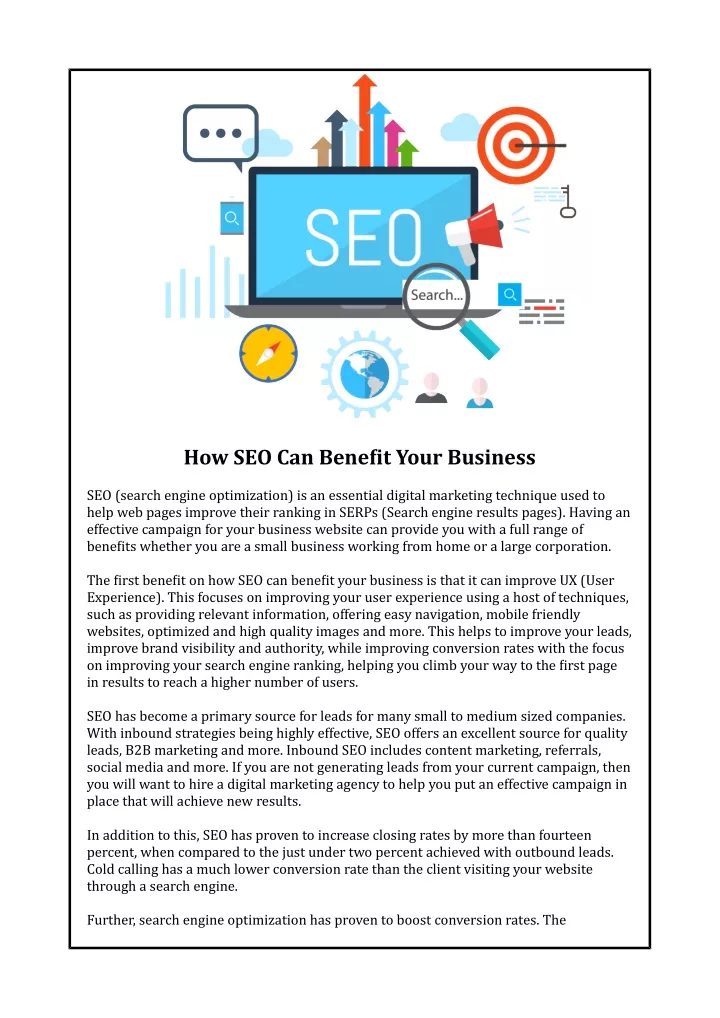 how seo can benefit your business