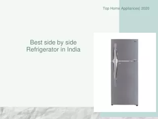 Best Side By Side Refrigerator