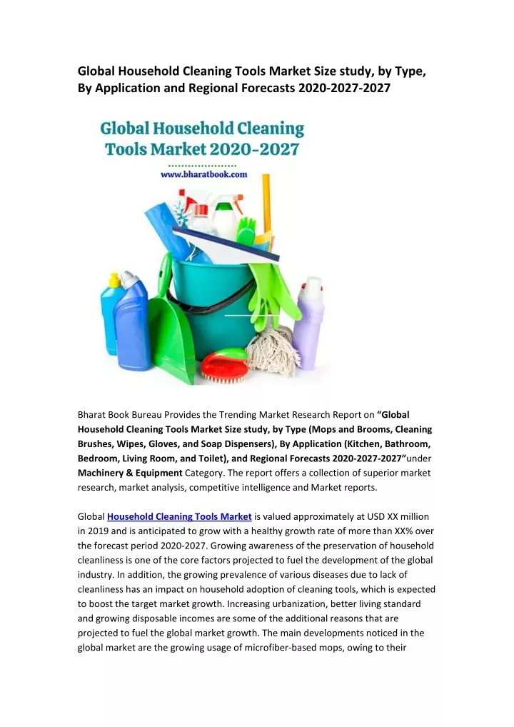 global household cleaning tools market size study