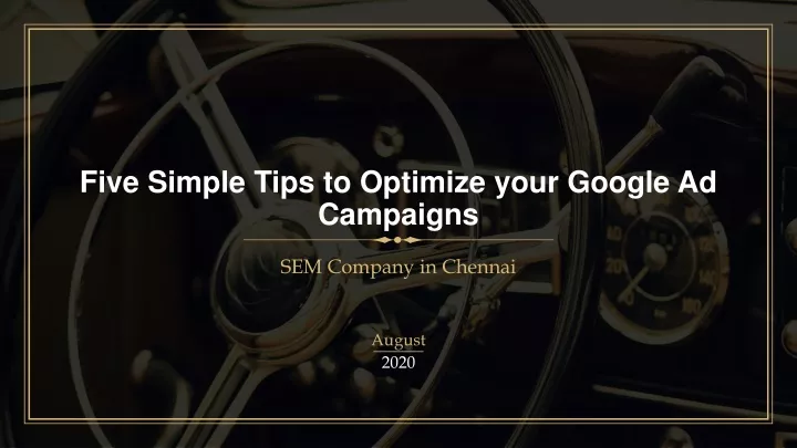 five simple tips to optimize your google ad campaigns