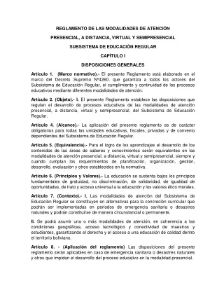 REGULAR-Reglamento Min. Ed. A BOLIVIA