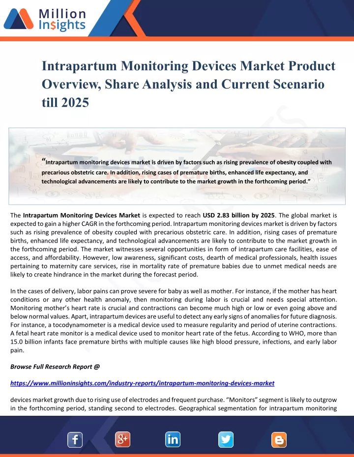 intrapartum monitoring devices market product