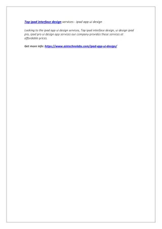 top ipad interface design services ipad