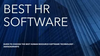 Best Human Resource Software Companies of 2020 - 360quadrants