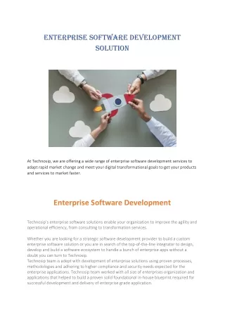 enterprise software development solution