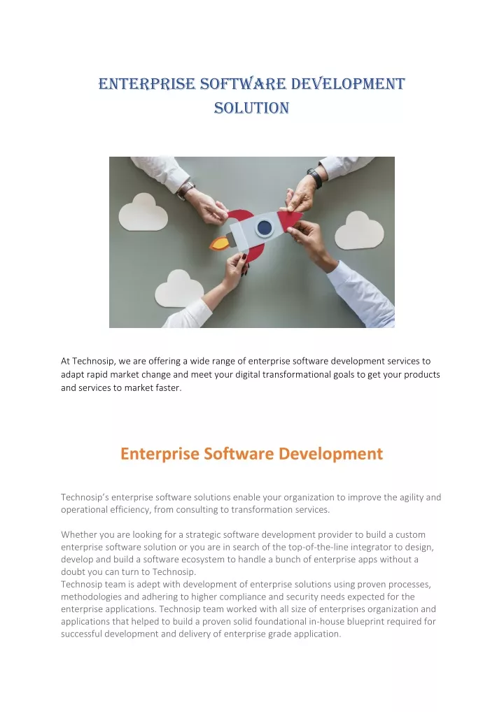 enterprise software development solution