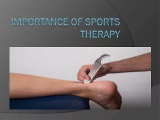 Importance of Sports Therapy