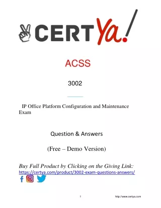 3002 Exam Demo Questions and Answers