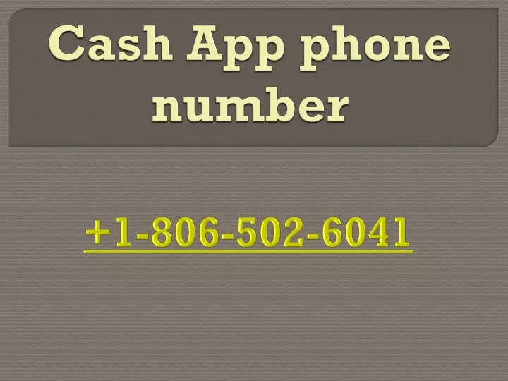 cash app phone number