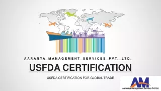 USFDA product Registration and Certification by AMSPL