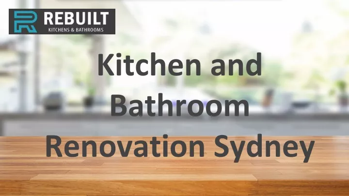 kitchen and bathroom renovation sydney