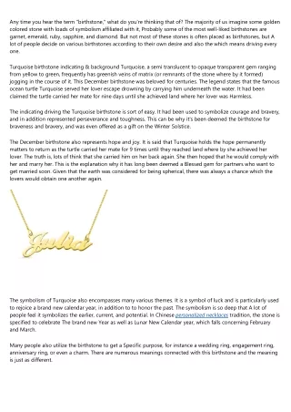 any time you hear the term birthstone what