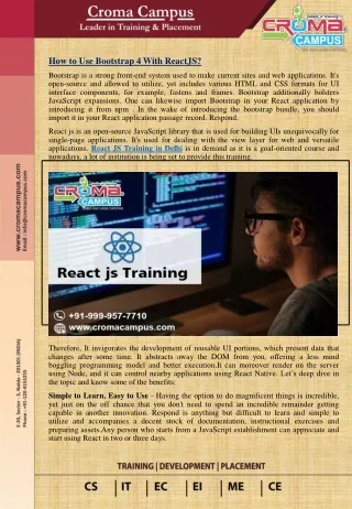 how to use bootstrap 4 with reactjs