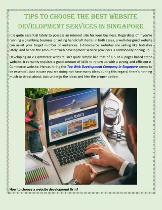 tips to choose the best website development