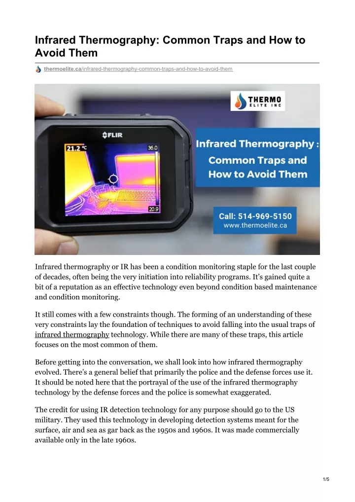 infrared thermography common traps