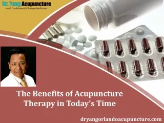 the benefits of acupuncture therapy in today