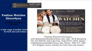 Fashion Watches Direct4you - 800-371-1565