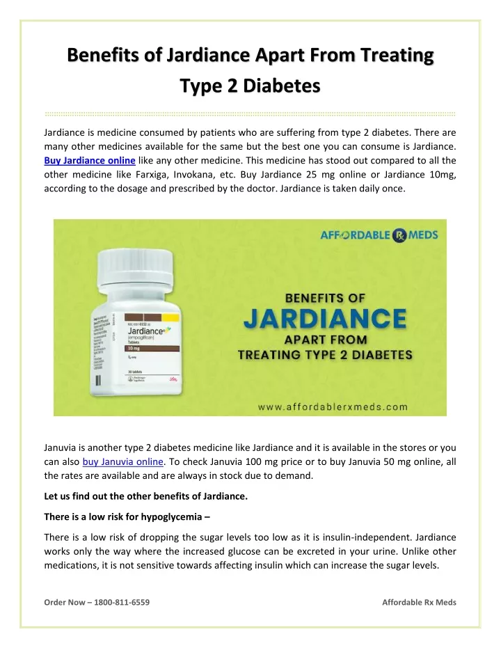 benefits of jardiance apart from treating type