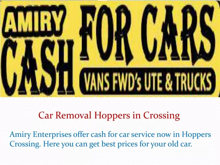 car removal hoppers in crossing
