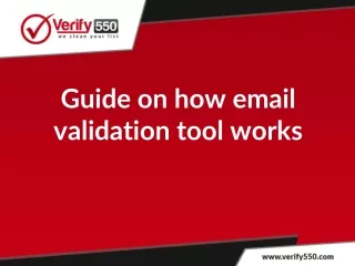 Guide on how email validation tool works