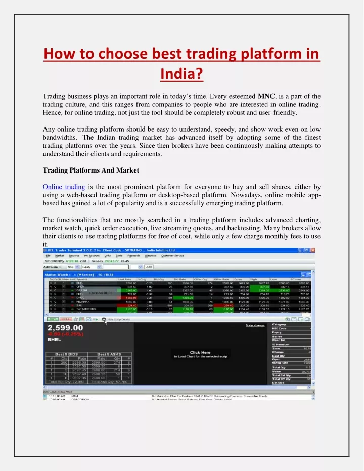 how to choose best trading platform in india
