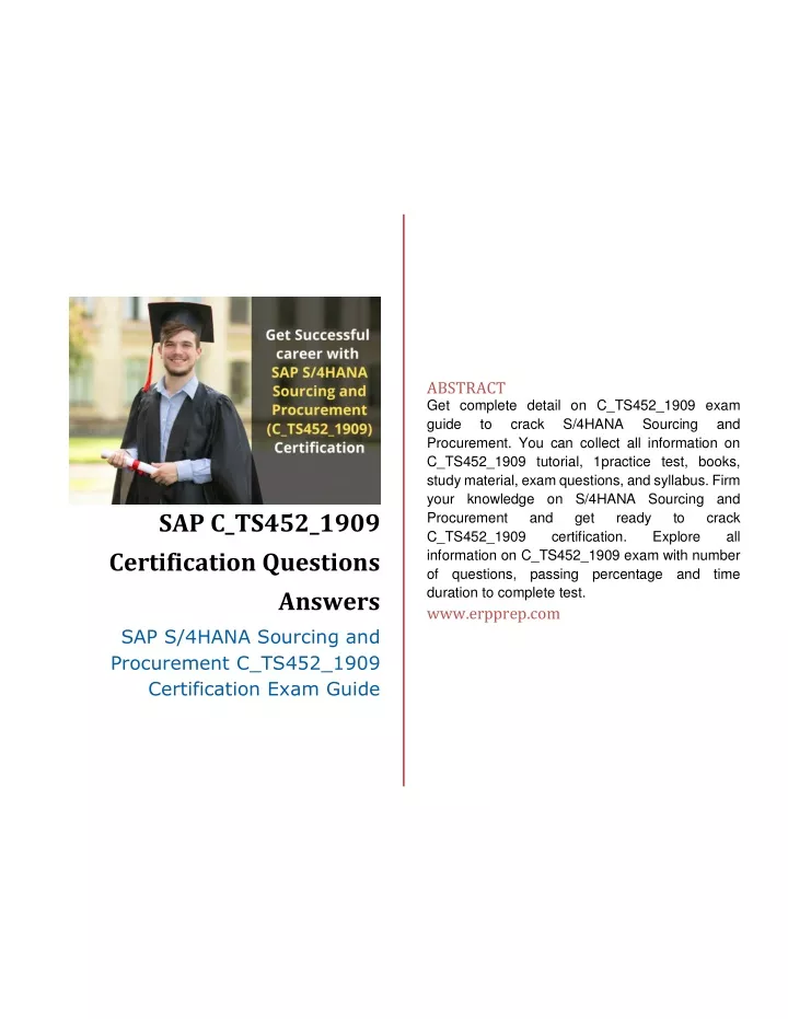 abstract get complete detail on c ts452 1909 exam