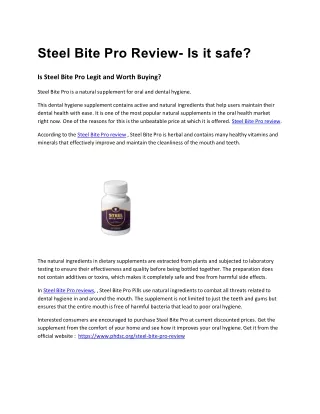 Steel bite pro review