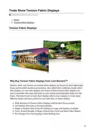 trade show tension fabric displays